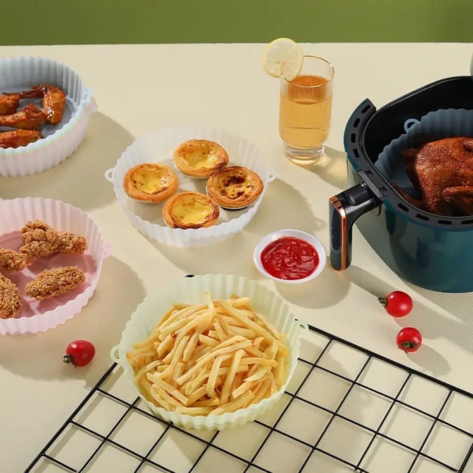 Silicone Air Frying Plate, Oven Baking Tray, Non Stick Baking Basket Mat, Round Replacement Grill Pan Accessory, Silicone Pot Liner Basket, Round Microwave Pads, Kitchen Cooking Tool Silicone Air Frying Plate, Oven Baking Tray, Non Stick Baking Basket Mat, Round Replacement Grill Pan Accessory, Silicone Pot Liner Basket, Round Microwave Pads, Kitchen Cooking Tool